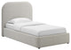 Keynote Upholstered Fabric Curved Twin Platform Bed