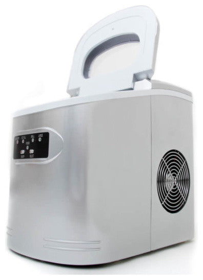 Whynter Compact Portable Ice Maker 27 Lb Capacity - Metallic Silver