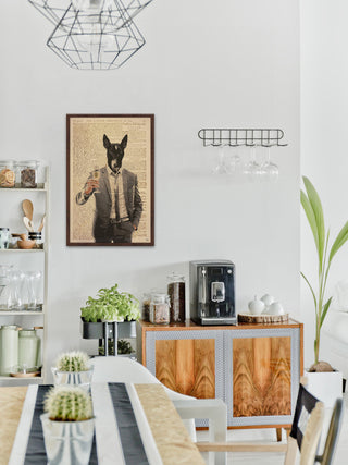 "Canine Cheers" Framed Painting Print, 24"x36"