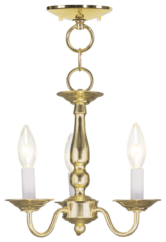 LIVEX Lighting 5009-02 Williamsburg 3-Light Convertible Pendant Light