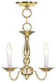 LIVEX Lighting 5009-02 Williamsburg 3-Light Convertible Pendant Light