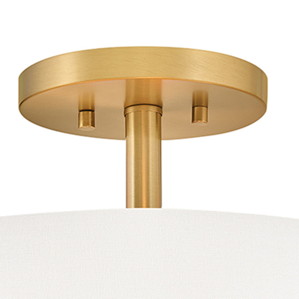Hinkley Halle Medium Semi-Flush Mount, Lacquered Brass