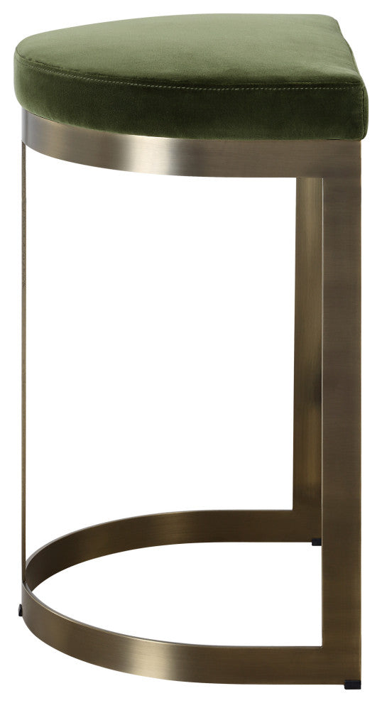 Uttermost Ivanna Brass Moss Counter Stool