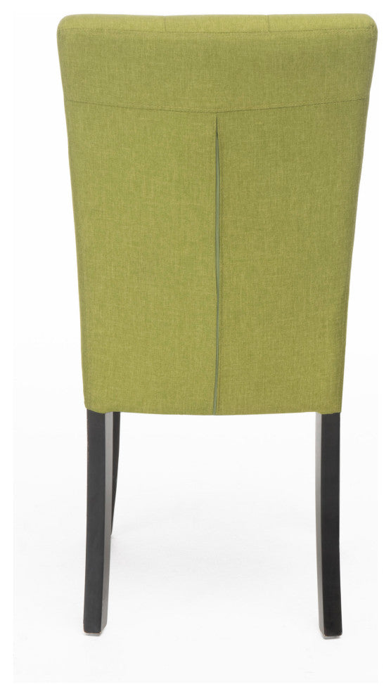 GDF Studio Nasima Green Fabric Dining Chairs, Set of 2