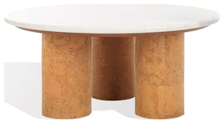 Safavieh Couture Marilynn Cork Coffee Table, White/Cork