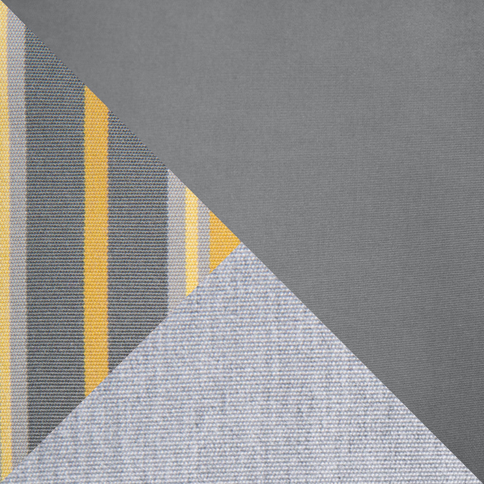 Milea 6 Piece Sunbrella Outdoor Patio Sofa Sectional, Charcoal Gray