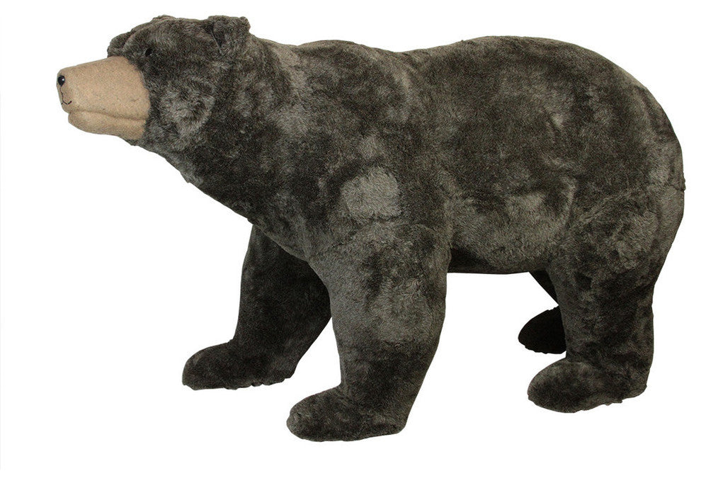 6' Commercial Life-Sized Walking Plush Brown Bear Christmas Decoration