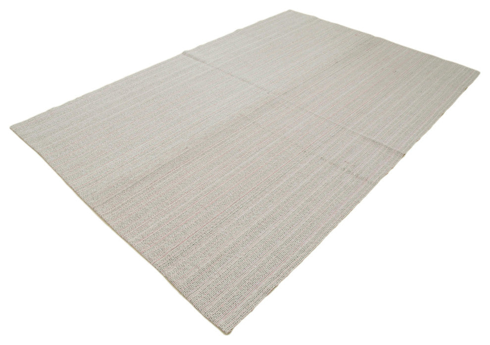 Rug N Carpet - Handmade Turkish 5' 11'' x 8' 10'' Modern Design Wool Kilim Rug