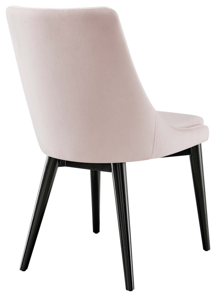 Viscount Accent Performance Velvet Dining Chairs, Set of 2, Pink