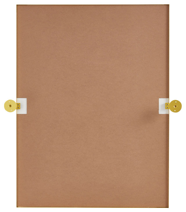 Home Living Rectangle Pivot Mirror 24x32 Inch, Gold