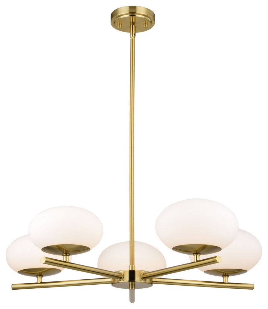 Sloane LED Chandelier in Satin Brass