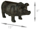 Distressed Brown Resin Indoor Outdoor Rustic Farmhouse Pig Planter