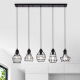 Thoas 5-Light Black Cluster Pendant