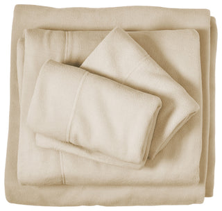 Bare Home Polar Fleece Sheet Set, Sand, Queen