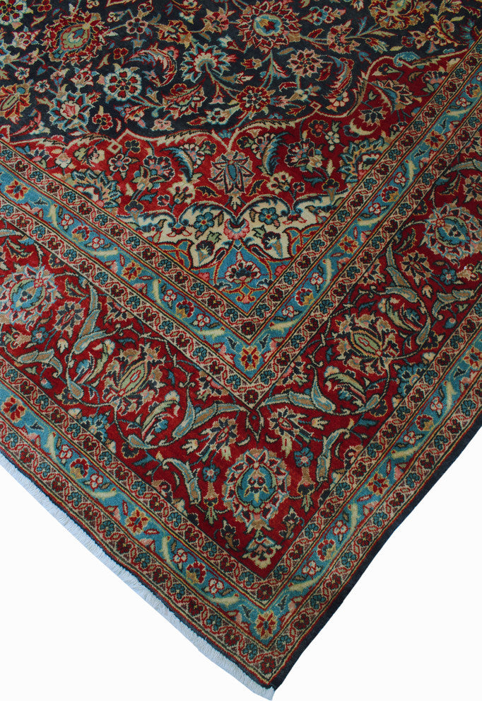 Fine Vintage Distressed Kazveen Blue Rug, 8''0x12''5