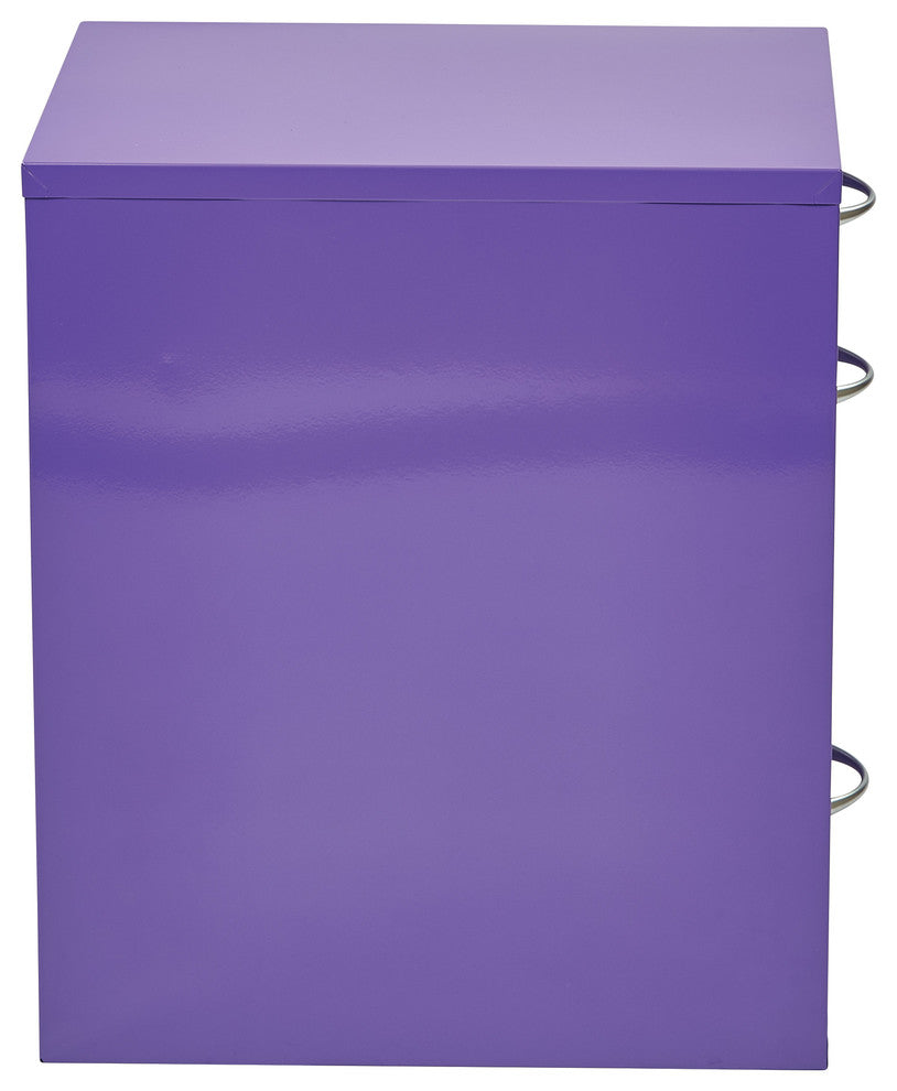 22" Pencil, Box, Storage File Cabinet, Purple