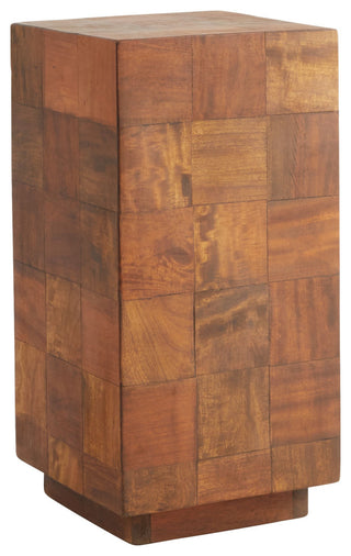 Halma Pedestal, Reclaimed Wood, Small