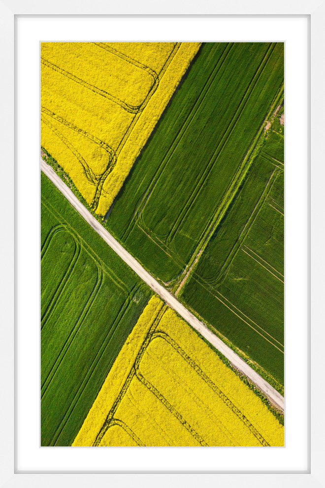"Through the Fields" Framed Painting Print
