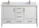 Aberdeen 60 Double Bathroom Vanity in White 2" Empira Quartz