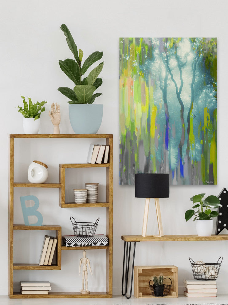 "Painted Tree Forest" Fine Art Canvas Print, 16"x24"