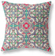 16" Gray Pink Cloverleaf Boho Suede Throw Pillow