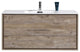 DeLusso 48" Single Sink Wall Mount Bathroom Vanity, Nature Wood, Nature Wood
