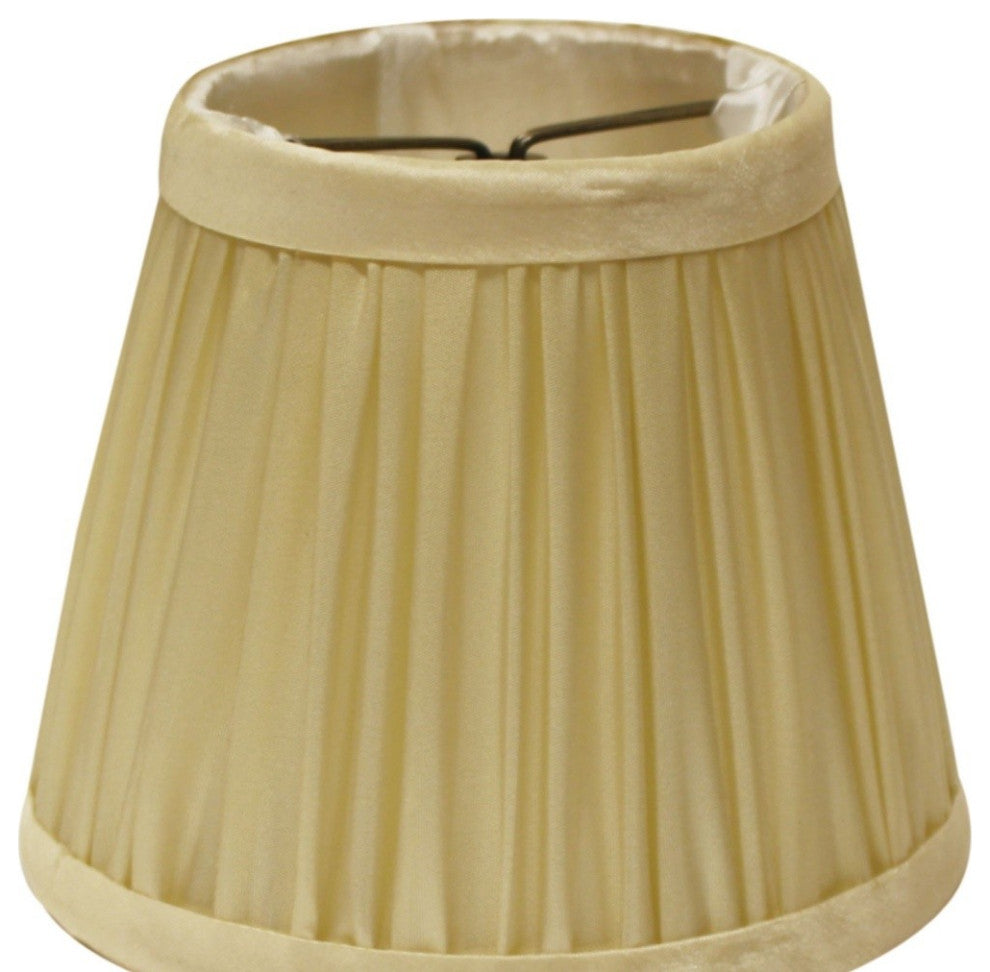7" Pale Gray Set of 6 Slanted Chandelier Tafetta Lampshades