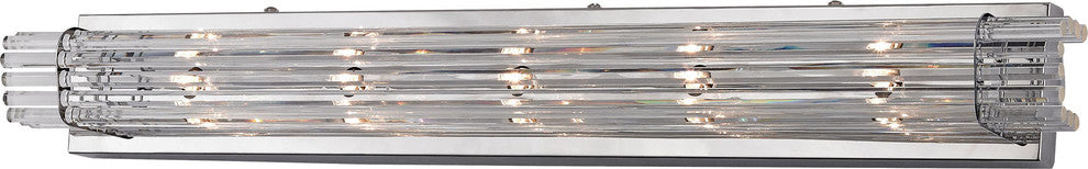 Elk Lighting Quebec 5 Light Crystal Vanity, Chrome