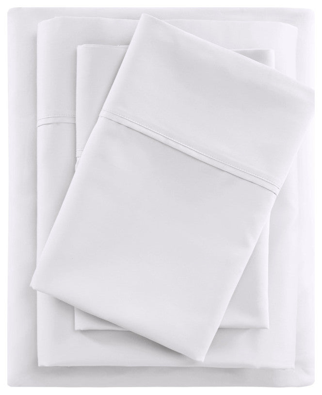 Beautyrest 600 Thread Count Cooling 4-Piece Sheet Set, White, Full
