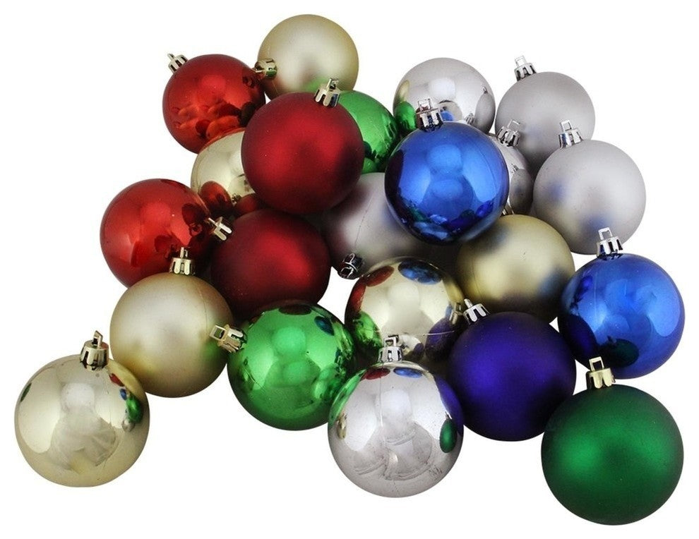 Multicolor Shiny and Matte 32-Piece Christmas Ball Ornaments Set