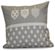 Decorative Holiday Pillow Geometric, Gray, 18"x18"