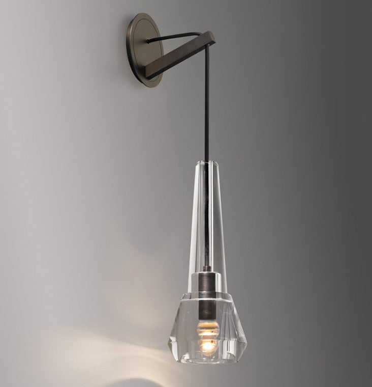 Nijar | Modern LED Crystal Copper Wall Sconce
