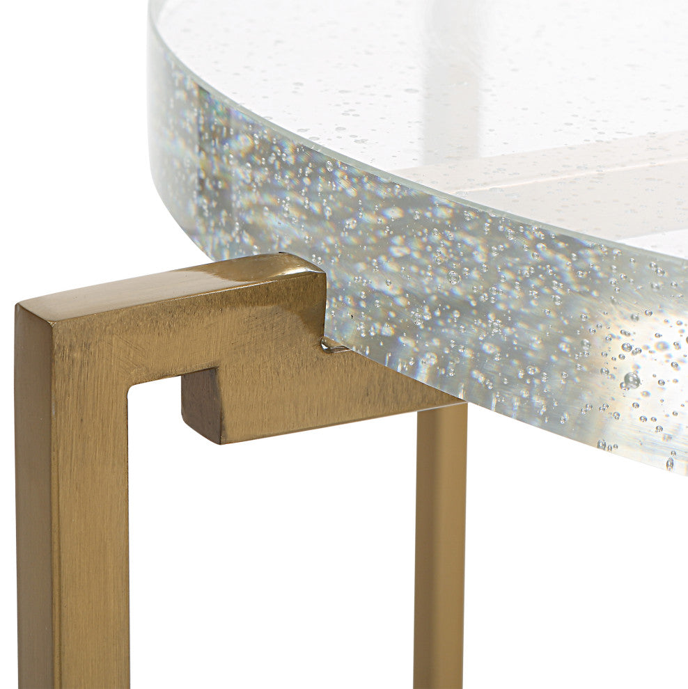 Uttermost Star-crossed Glass Accent Table