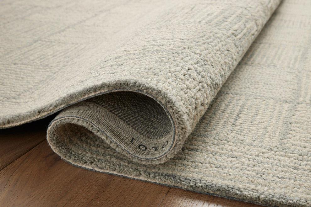 Chris Loves Julia x Loloi Francis Silver / Sky 7'-9" x 9'-9" Area Rug