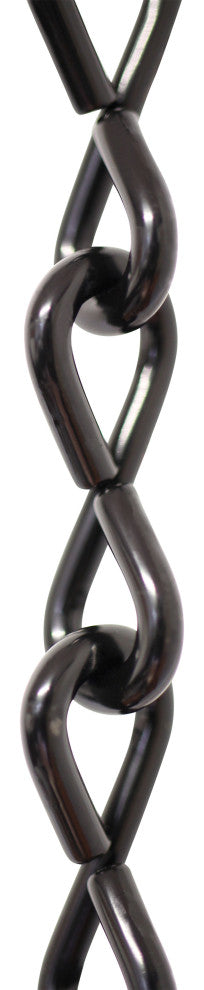 Steel Single Jack Basket Chain, 3 Sizes, 3', Black, U25