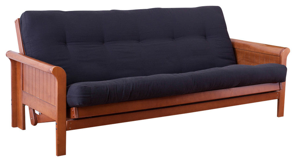 Blazing Needles Renewal 5" Twill Full Futon Mattress, Black