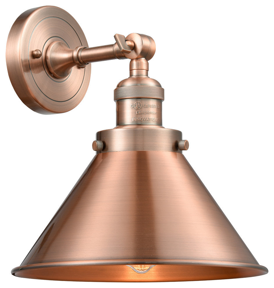 Briarcliff 1-Light Dimmable LED Sconce, Antique Copper