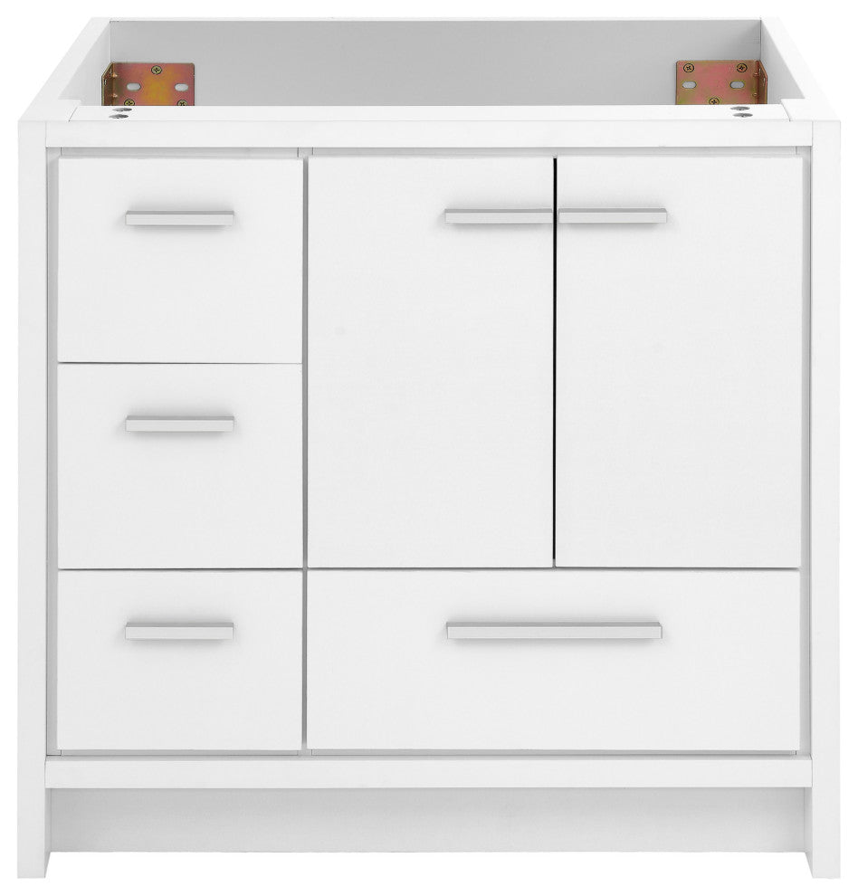 Virage 36 Freestanding, Bathroom Vanity, Glossy White Cabinet