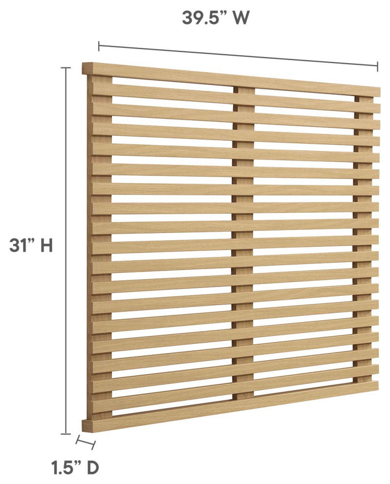 Render Wall Mount Twin Headboard, Oak