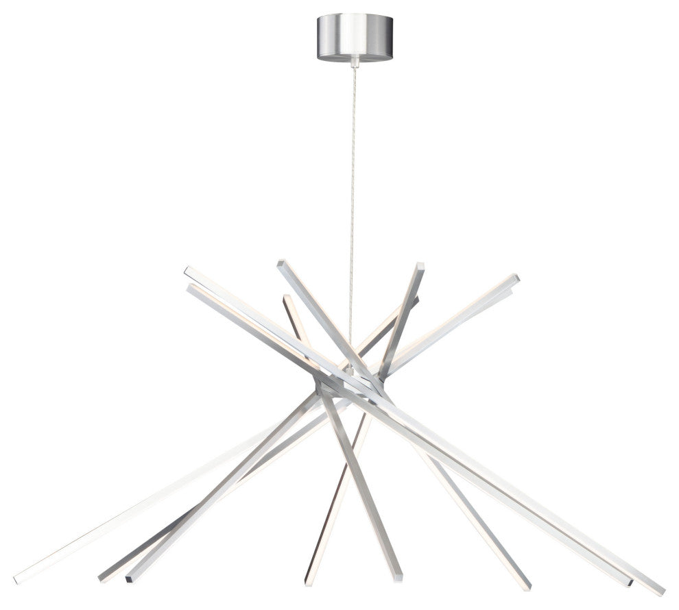 ET2 E41446 Alumilux Aster 45"W LED Abstract Sputnik Chandelier - Satin Aluminum