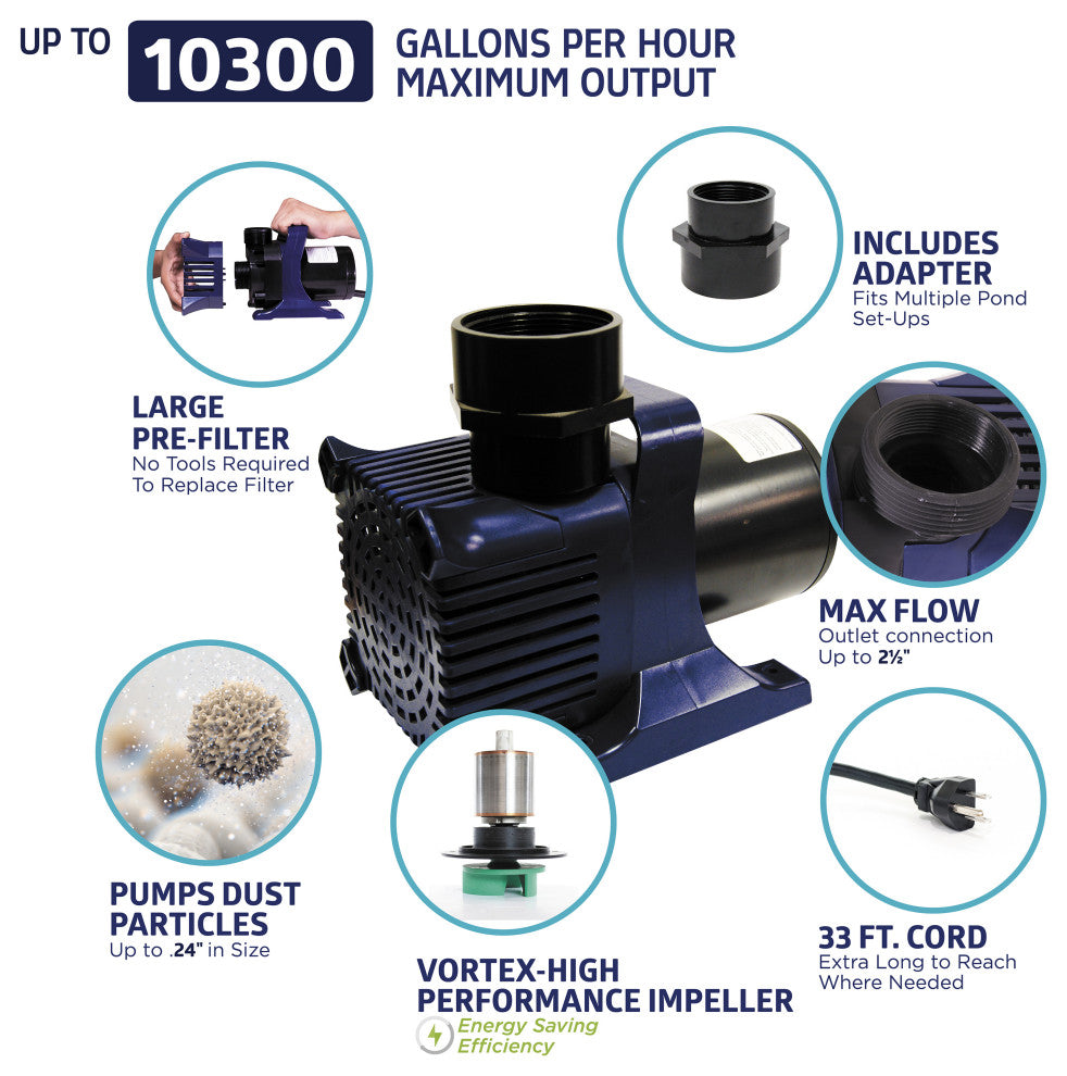 Cyclone Pump 10300 GPH With 33-Foot Cord