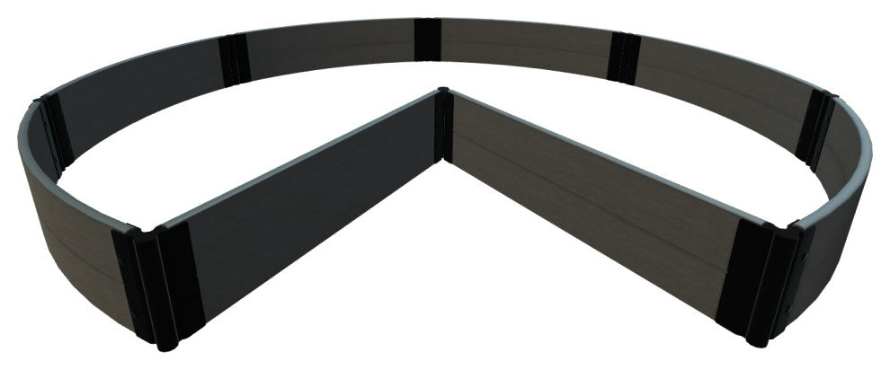 Weathered Wood ''Circle Quay'' - 9'' X 9'' X 11" Key Raised Garden Bed - 1" Profile