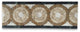 Marble Mosaic Border Accent Listello Tile Aura Gold 4x11 Polished, 1 piece