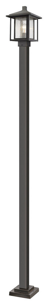 Aspen 1 Light Outdoor Post Mounted Fixture, Oil Rubbed Bronze