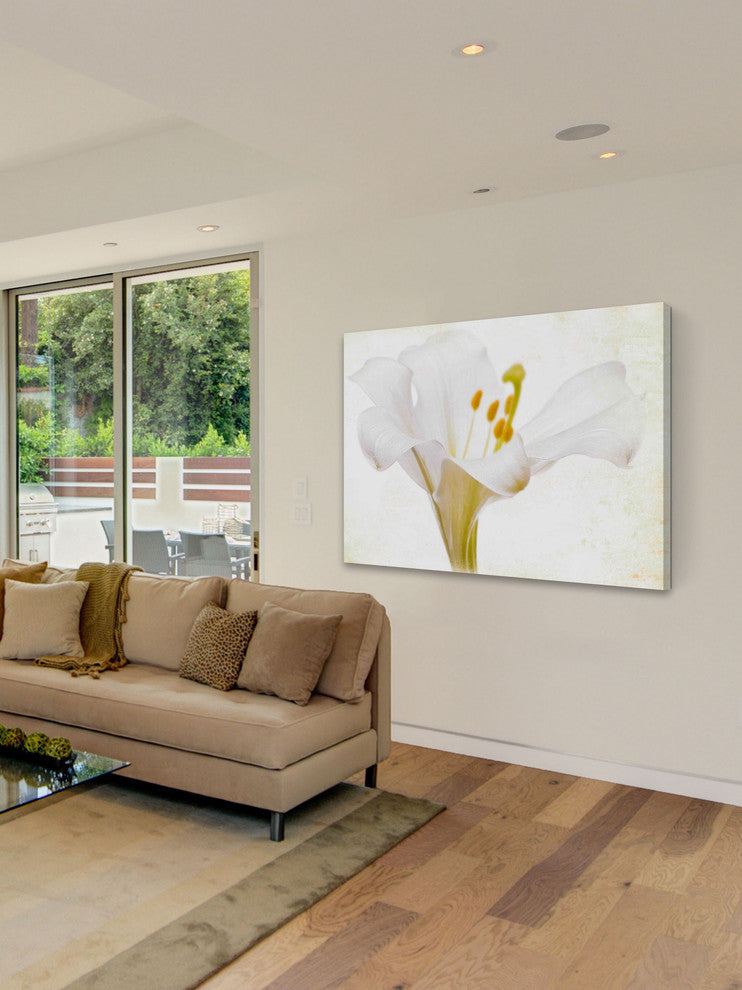 "Casablance White" Painting Print on Canvas by Aryai