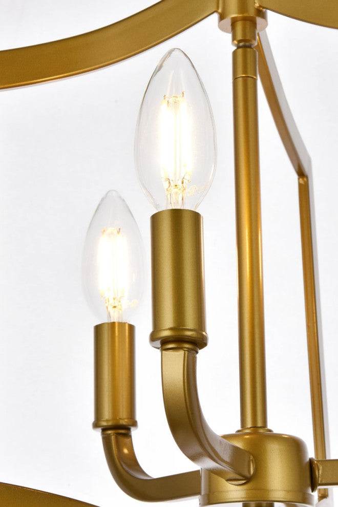 Kassandra 3-Light Flush Mount, Brass