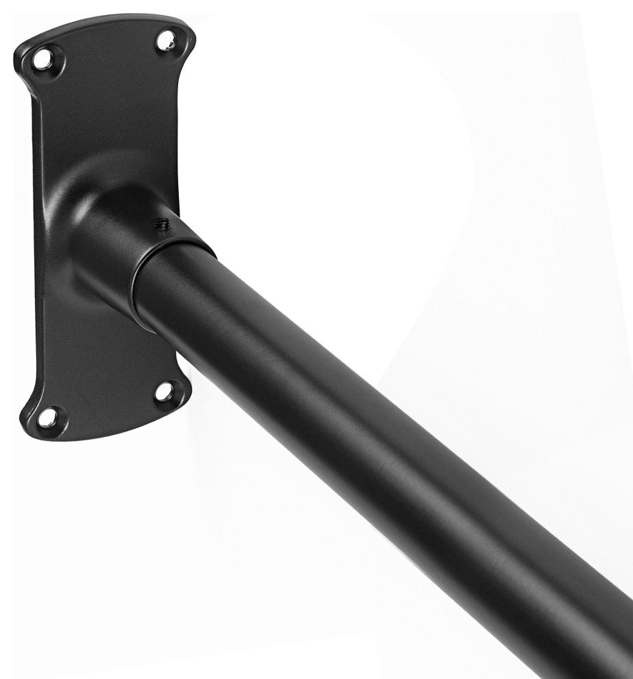 Utopia Alley Rustproof Aluminum L-Shaped Corner Shower Curtain Rod, Black