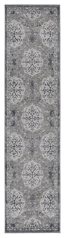 Alessana Banbury Bordered Area Rug, Walnut, 2'6"x10'3"