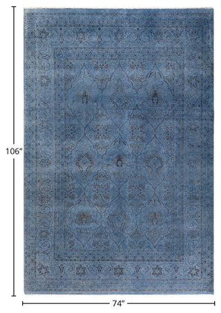 Fine Vibrance, One-of-a-Kind Hand-Knotted Area Rug Gray, 6'2"x8'10"