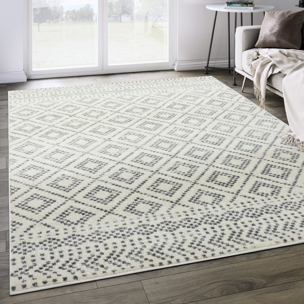 Abani Casa CAS140A Moroccan Rustic Ivory Area Rug